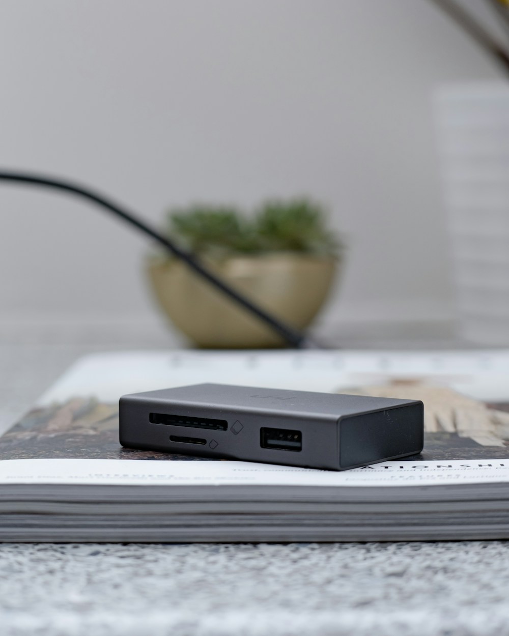 A USB-C hub with additional connection ports